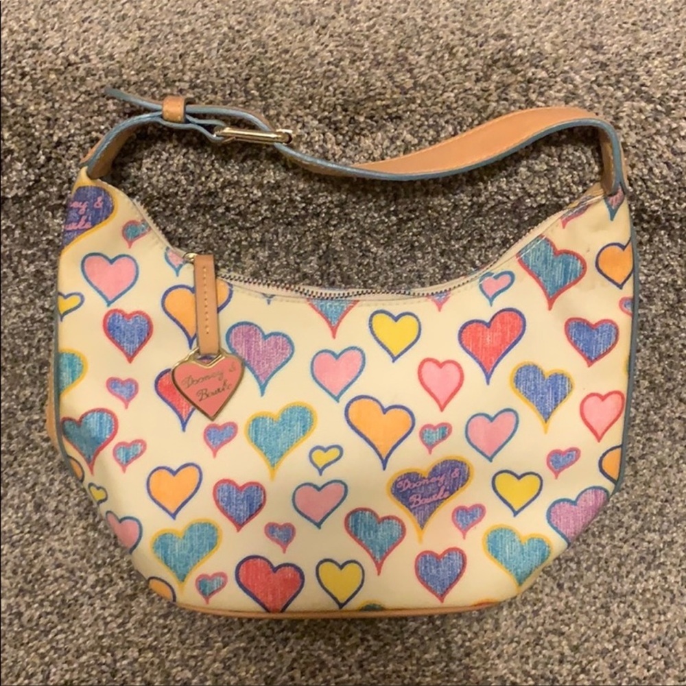 Dooney and Bourke, vintage white colored crayon hearts